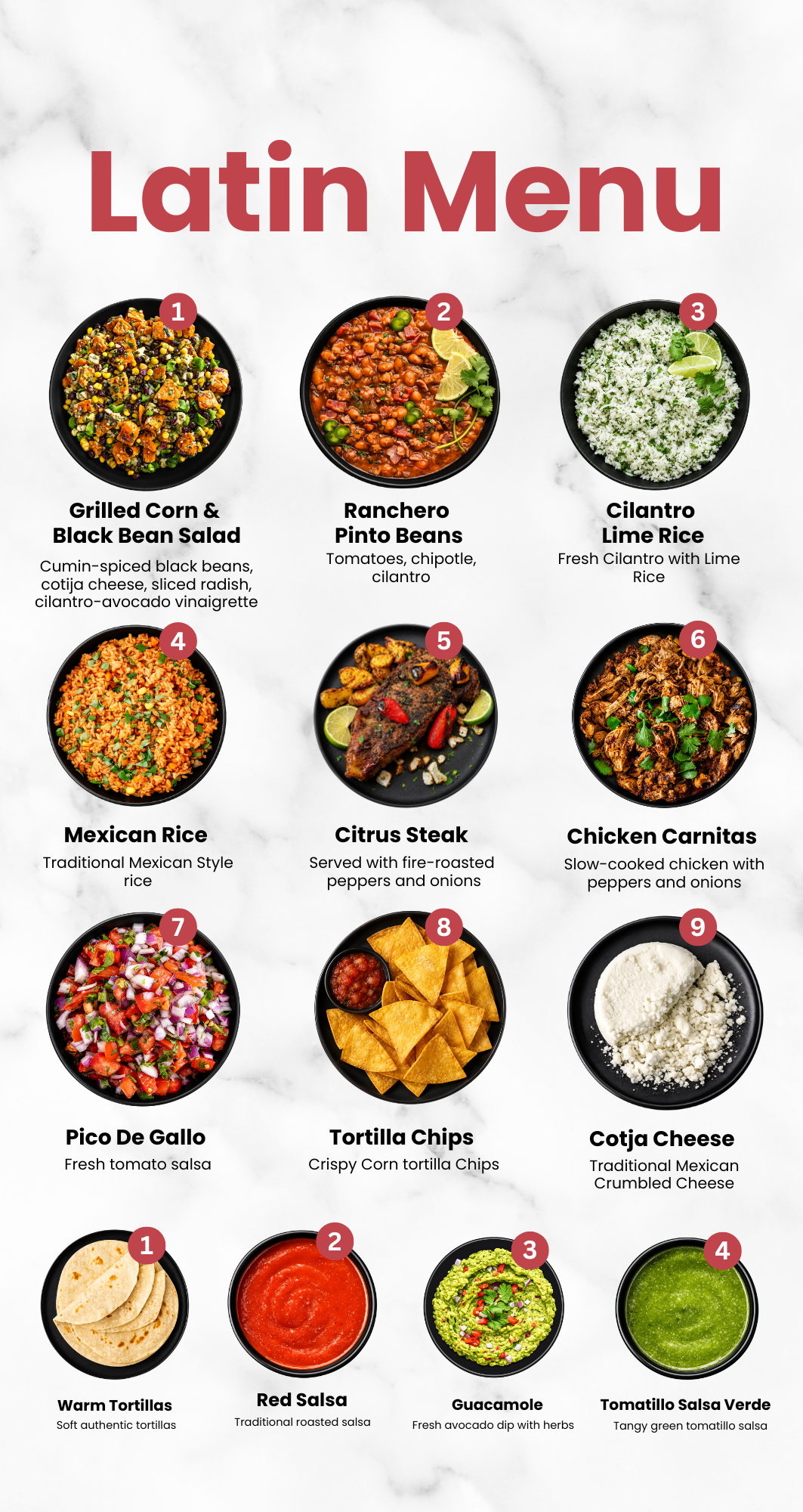 Latin Menu